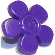 Lego květina - dekorace do vlasů, tmavě fialová (93080g DARK PURPLE)